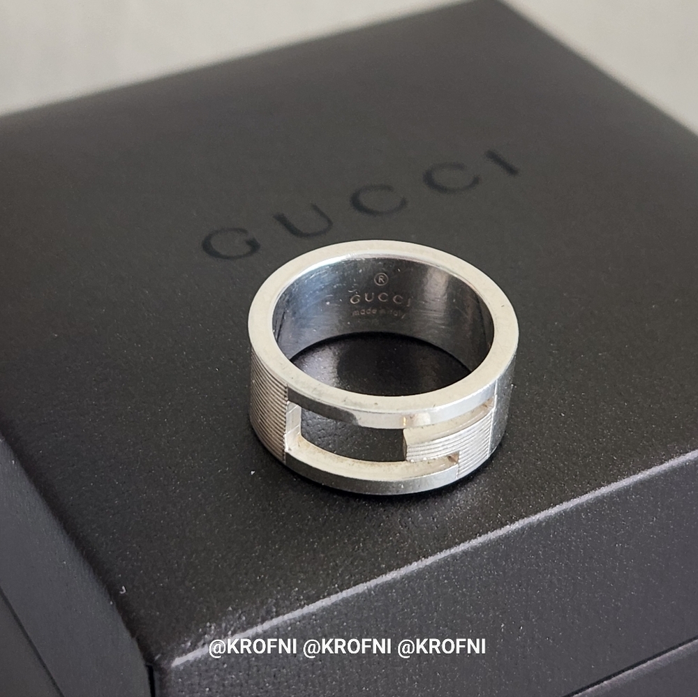 Gucci sterling silver ring sz 5.25 - Picture 1 of 6